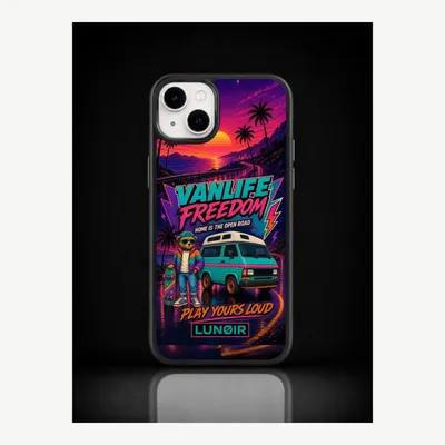 Zdjęcie produktu dla Etui na iPhone 14 Plus, pokrowiec ochronny na telefon z motywem "vanlife" – LUNØIR ©