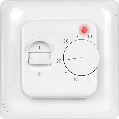 Produktbild von Analog Thermostat MST1 einfache Bedienung für elektrische Fußbodenheizung inklusive Bodenfühler weiß