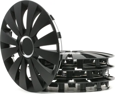 Produktbild von 4x 14" Zoll Radkappen Schwarz Radzierblenden Radblenden SKY CZ MAT 14 LEOPLAST