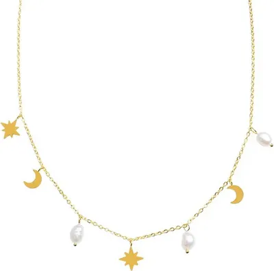 Image de Collier MO-35489 en Or - Élégance Étoilée KP35489