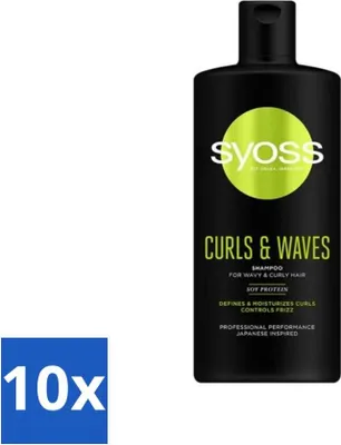 Zdjęcie produktu dla SYOSS – Rizos Pro Rizos Pro – Szampon – Długotrwała stylizacja – 440 ml – Opakowanie ekonomiczne – 10 sztuk