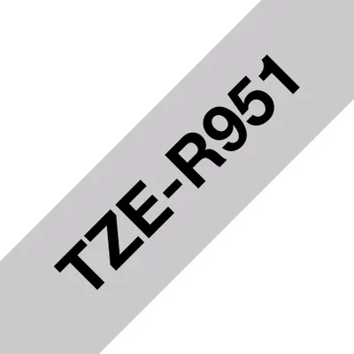 Productafbeelding van Brother TZER951 Textilband Brother 24mmx4m silber/schwarz  TZER951