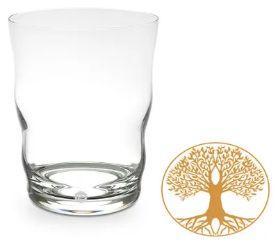 Image de Verre à boire Jasmina Gold - Arbre de vie, 0,3l - soufflé à la bouche