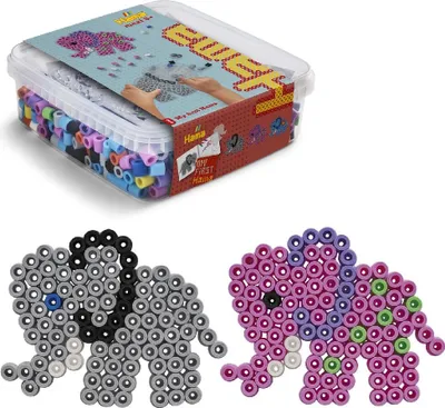 Productafbeelding van Hama strikparels 8753, Hama strikparels maxi + stifttafel "Olifant", in doos