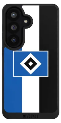 Produktbild von NIVOCASE Handyhülle für Samsung Galaxy S26  Hülle NIVOpure Case Schwarz HSV Hamburger SV Streifen