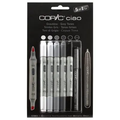 Produktbild von COPIC Hobbymarker ciao 5+1 Set Grautöne