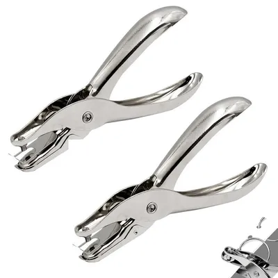Zdjęcie produktu dla Otwór pojedynczy, wykrawiacz do okrągłych otworów, średnica 6 mm i 3 mm, metal, 2 sztuki, do papieru, kart, projektów rękodzielniczych