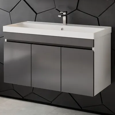 Produktbild von Waschtisch-Set Venus | Waschbecken | Waschtisch mit Unterschrank Badmöbel 100 cm
