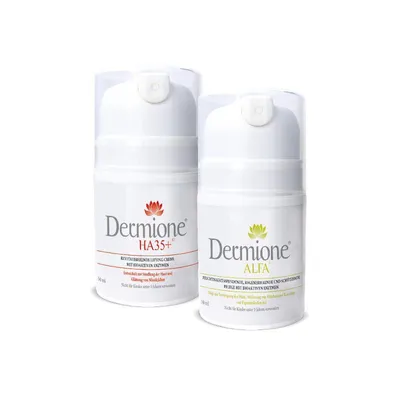 Produktbild von Dermione - FEUCHTIGKEITSPAKET FÜR NORMALE HAUT PFLEGE MIT DEN ERSTEN ZEICHEN DER HAUTALTERUNG
