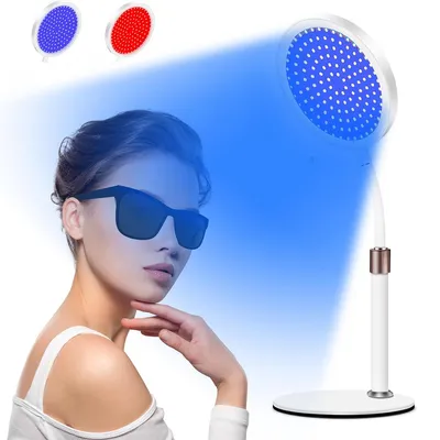Produktbild von Infrarotlampen,410/660/850 nm Infrarot, 195 LEDs, 5 Helligkeitsstufen, 10/20/30 Min Timer, 360° drehbar , für Zuhause & Büro