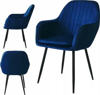 Produktbild von Ekspand | Esszimmerstuhl QUEEN - 85 cm - Blau - Hochwertiger Samt - Modernes Design - Komfortabel