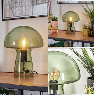 Produktbild von Alba Tischlampe aus Metall/Glas in Schwarz/Grün