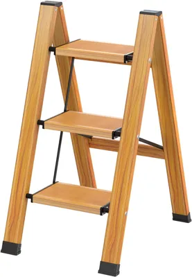 Imagen del producto de Escalera doméstica plegable de aluminio, con 3 peldaños, antideslizante, con capacidad de hasta 150 kg, ideal para la cocina y el baño