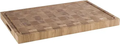 Produktbild von APS 806 Buffetbrett PROFI, Eichenholz, Saftrinne, Antirutsch-Füßchen, 58 x 37,5 cm, Höhe 4,5 cm