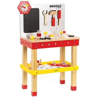 Image de Etabli magnetique geant bricolo redmaster en bois - janod - 06492