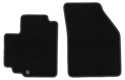 Produktbild von Velours-Fußmatten Vorne für Nissan Pixo 2008-2013 (Schrägheck) – 2-tlg, Schwarz, passgenau – Wielganizator BASIC