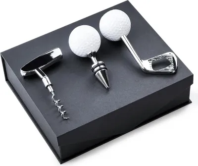 Produktbild von Weinöffner-Set 3-teilig golfähnlich Zinklegierung