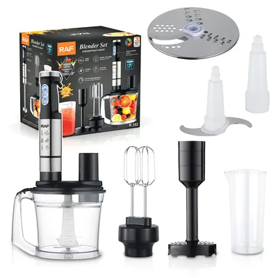 Produktbild von 5-in-1 Stabmixer Edelstahl Pürierstab Multifunktionsmixer 2 Geschwindigkeiten