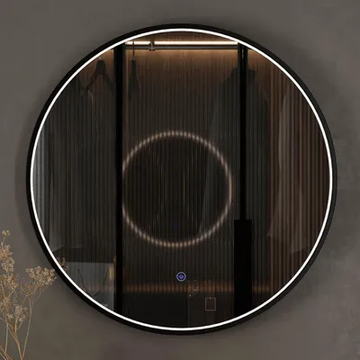 Produktbild von Wandspiegel VELUNA rund 60 cm, Rahmen mit LED-Beleuchtung