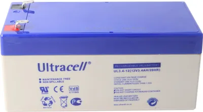 Produktbild von UL3.4-12 Ultracell Blei Akku 12 Volt, 3.4Ah