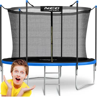 Immagine prodotto di Trampolino da giardino 6ft/183cm con rete interna e scala Neo-Sport