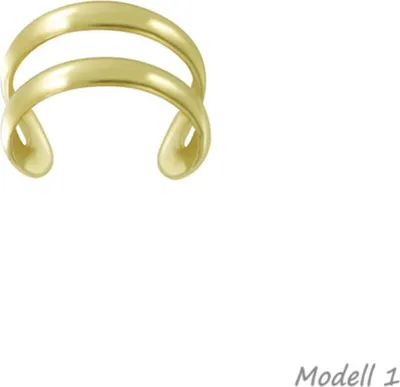 Produktbild von Ohrklemme Silber 925 gold: Ear Cuff Ohrring ohne Loch tragbar Modell 1