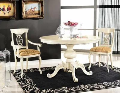Produktbild von Möbel Essgarnitur Tisch 2 Stühle Esstisch Set 3 tlg. Esszimmer klassische Möbel