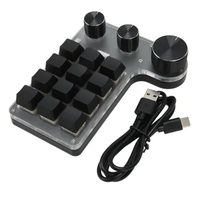 Obrázek produktu pro mechanická klávesnice s 12 klávesami,Mini makro mechanická herní klávesnice,Programovatelná makro klávesnice,Jednoruční programovatelná mechanická klávesnice,Makro klávesnice,Jednoruční mechanická herní klávesnice