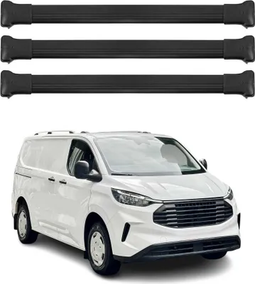 Immagine prodotto di Portapacchi per Ford Transit Custom / Tourneo Custom 2023-2025 alluminio nero 3x