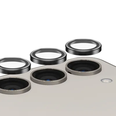Produktbild von PanzerGlass ® Hoops® Kameraschutz Schwarz Samsung Galaxy S24 | S23 | S23+, Samsung, Samsung - Galaxy S24, Trockene Anwendung, Kratzresistent, Schockresistent, Schwarz, 1 Stück(e)