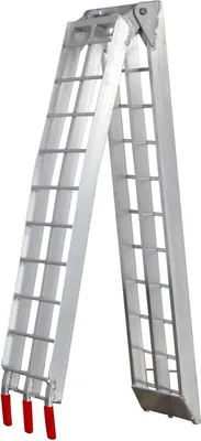 Productafbeelding van Oprijplaat Aluminium - Laadlamp Set - Voertuigen Laden - Inklapbaar Ontwerp - 340kg Draagvermogen - Zilver