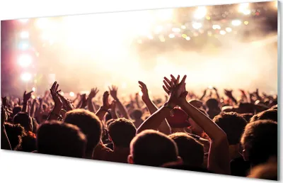 Produktbild von Glasbilder 120x60 Wandkunst Menschen Konzert