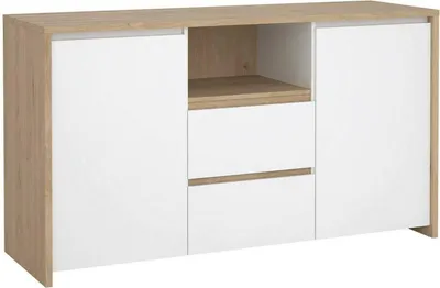 Image de Alalngar - Buffet, 149x48x84h cm Chêne Brun, 5 Étagères