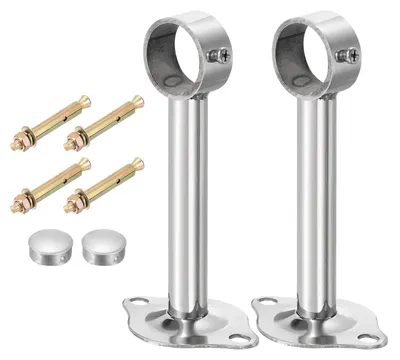 Gardinenstangenhalter 3er-Set, Edelstahl, für Rohr 32 mm, 150 mm lang