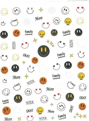 Produktbild von Dünne selbstklebende Emoji-Nagelsticker Nr. 1024