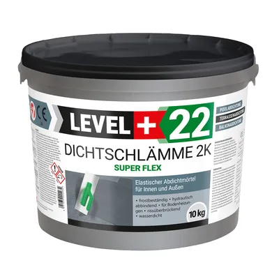 Zdjęcie produktu dla Zaprawa uszczelniająca LEVEL+ Dichtschlämme 2K SUPER FLEX L+22 - 10KG