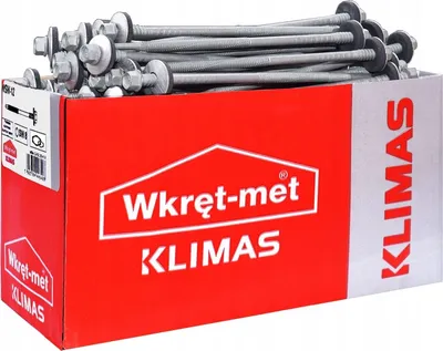A box of self-drilling screws with EPDM washers.