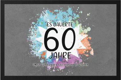 Produktbild von Es Dauerte 60 Jahre Um So Wunderbar Zu Werden Fußmatte  Geburtstagsgeschenk 60 Jahre Alt Humor