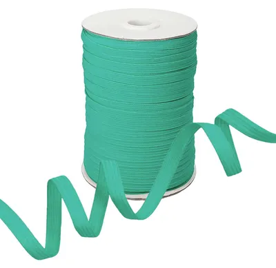 Produktbild von Gummiband 100m x 7mm Gummilitze flach gestrickt Stretch Elastisch in 19 Farben, Gurtband:533 helltürkis