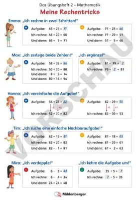 Obrázok produktu pre Das Übungsheft Mathematik 2 - Poster Meine Rechentricks