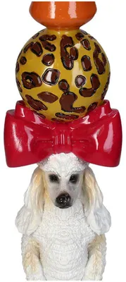 Imagen del producto de Soporte para velas con forma de perro - Poliresina - 36 cm