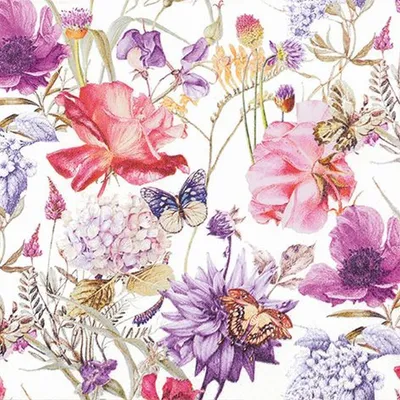 Produktbild von 20 Servietten Floral Poem - Poesie an Blumen 33x33cm