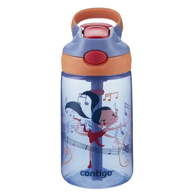 Immagine prodotto di Borraccia per bambini ContiGo! Gizmo Flip Autospout con cannuccia, borraccia senza BPA, a prova di perdite, ideale per asilo, scuola e sport, 420 ml