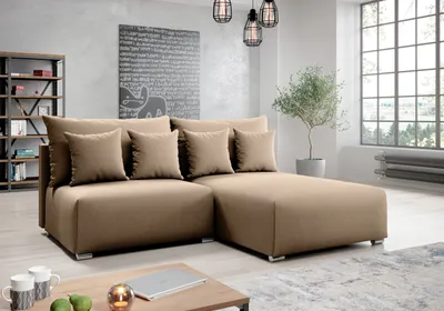Produktbild von AX LIVING Ecksofa mit Schlaffunktion Ederra 208 cm breit – beige Stoff R