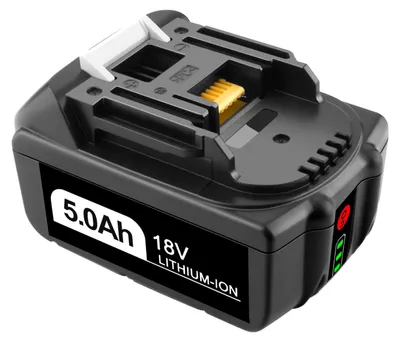 18 V 5,0 Ah Li-Ion Akku mit LED-Anzeige, Ersatz für BL1850B
