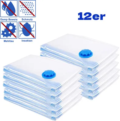Obrázek produktu pro Fiqops 12 kusů vakuových sáčků 80x120cm pro šatní skříň vakuový sáček vakuový sáček vakuový sáček vakuový sáček vakuový sáček
