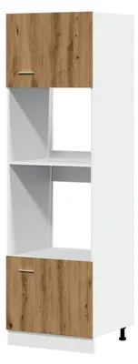 Produktbild von Mikrowellenschrank Lyon Artisan-Eiche 60x57x207 cm Holzwerkstoff, Küchenschrank, Hochschrank, Küchenmöbel, Küchenzeile für Backofen und Mikrowelle