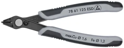 Produktbild von KNIPEX Super Knips® ESD/64 HRC 78 61 125 Elektronik-Seitenschneider