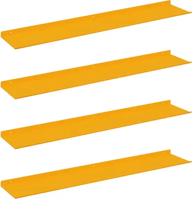 Immagine prodotto di Mensola sospesa 4 pcs Giallo senape 100 x 18 x 2,5 cm Acciaio