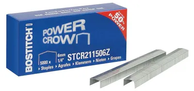 Image de Agrafes Bostitch, 5 000 pièces, pour agrafeuse B8 Flat Clinch, 11 x 6 mm